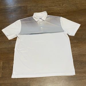 Callaway men’s white and grey short sleeve opti-dry shirt size large